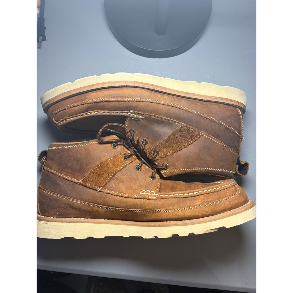 Twisted X Driving Moc Boots Mens 11M Brown Leather Chukka Casual MCA0007 Wedge